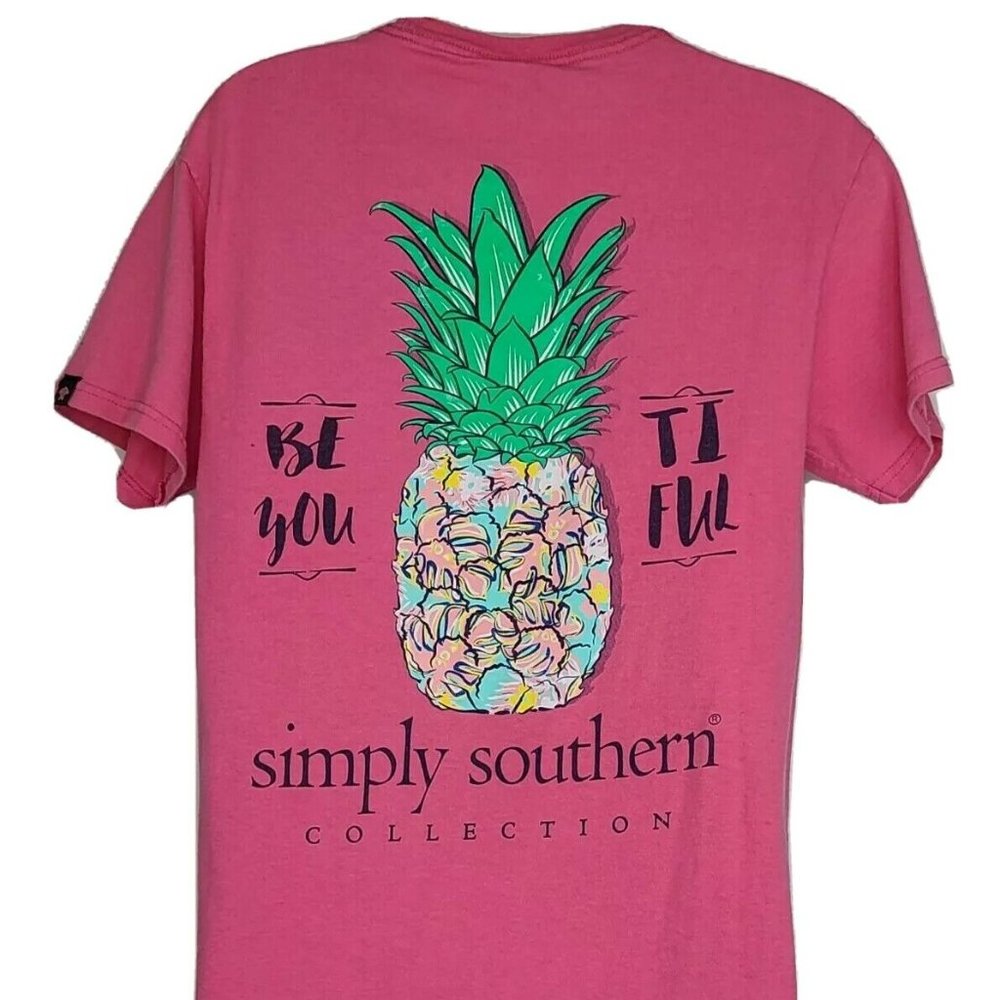 Pink Simply Southern Women's SZ:S Pineapple Shirt
